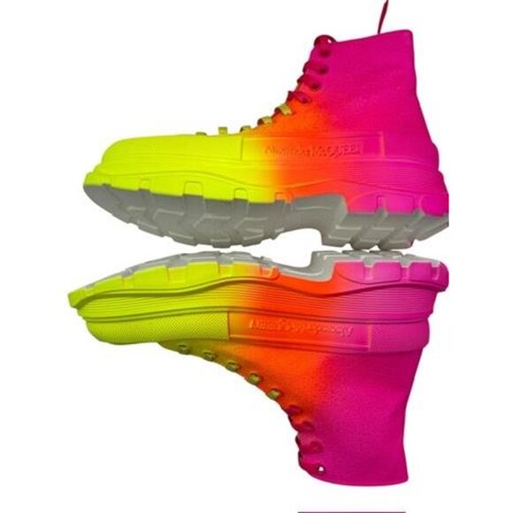 Alexander McQueen Men’s GradientSneaker Boots – Yellow/Orange/Pink – Size IT 40 main image 4
